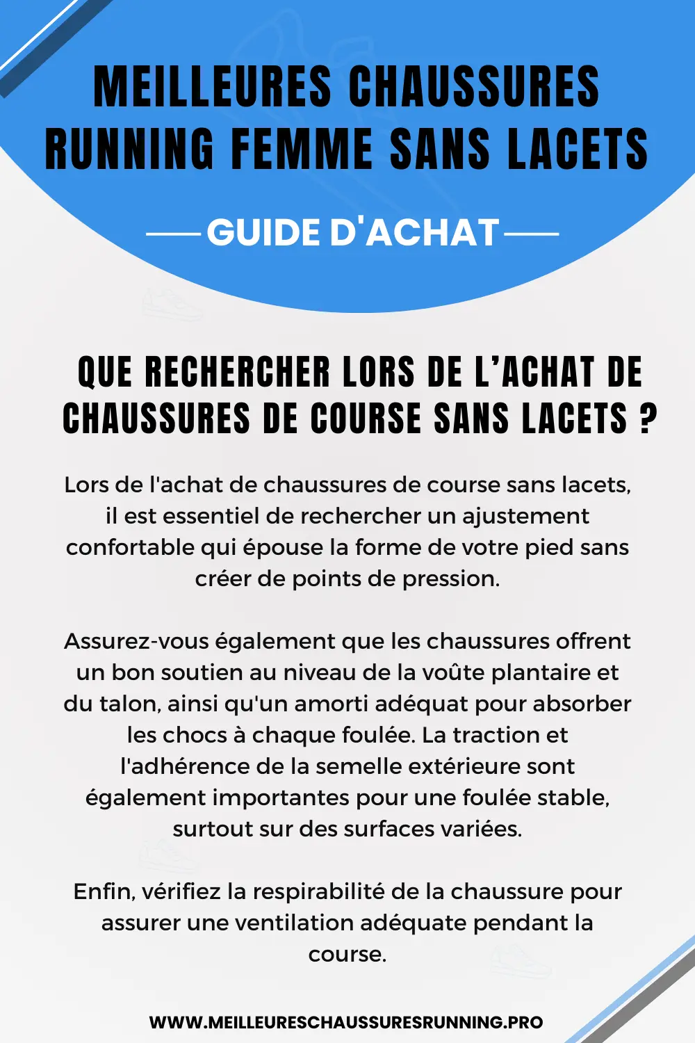 Meilleures Chaussures Running Femme Sans Lacets - guide d' achat