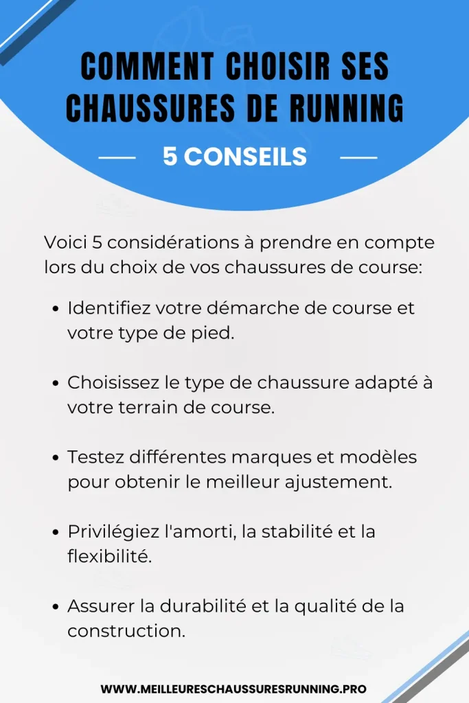 Comment Choisir Ses Chaussures de Running - infographie