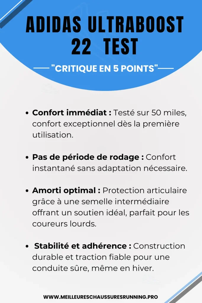 adidas ultraboost 22 test infographie