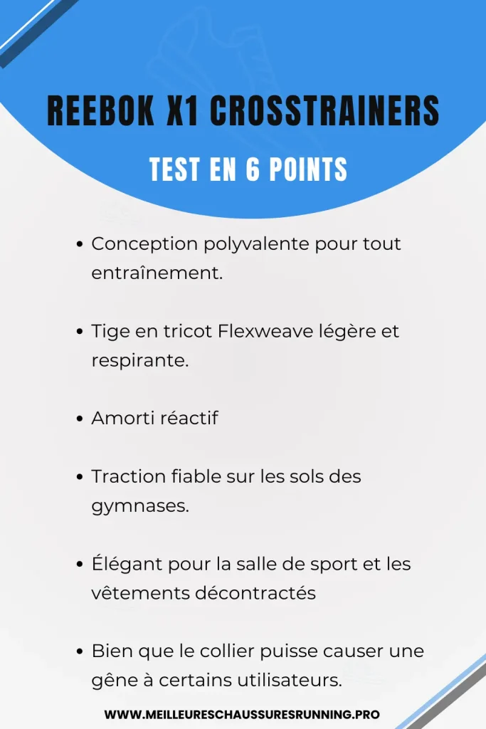 nano x1 trainers test en 6 points - infographie