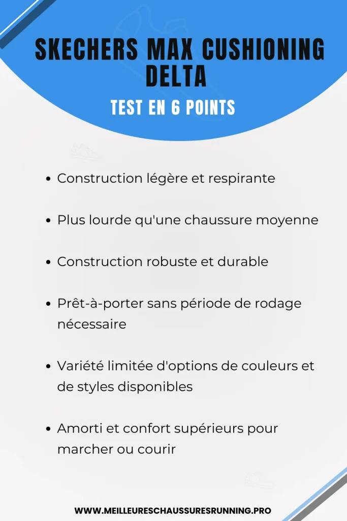 Max cushioning delta - test en 6 points